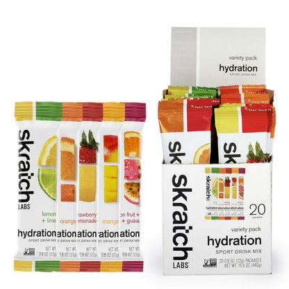 Skratch Labs Hydration Packets - Hydration Drink Mix, Variety Pack (20 Single Serving Packets) - Electrolyte Powder Developed for Athletes and Sports Performance, - dailyvitalstore