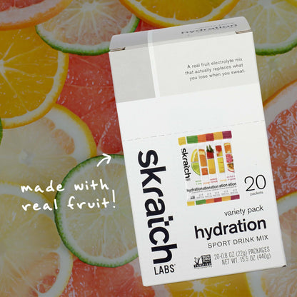 Skratch Labs Hydration Packets - Hydration Drink Mix, Variety Pack (20 Single Serving Packets) - Electrolyte Powder Developed for Athletes and Sports Performance, - dailyvitalstore