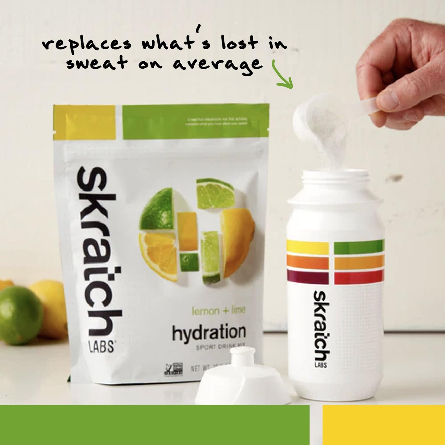 Skratch Labs Hydration Sports Drink Mix – Real‑Fruit Electrolyte Powder for Fast Hydration & Endurance | Lemon & Lime | 20 Servings | Vegan, Non‑GMO, Clean Ingredients - dailyvitalstore