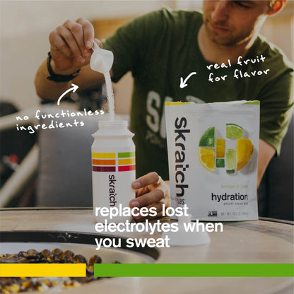 Skratch Labs Hydration Sports Drink Mix – Real‑Fruit Electrolyte Powder for Fast Hydration & Endurance | Lemon & Lime | 20 Servings | Vegan, Non‑GMO, Clean Ingredients - dailyvitalstore