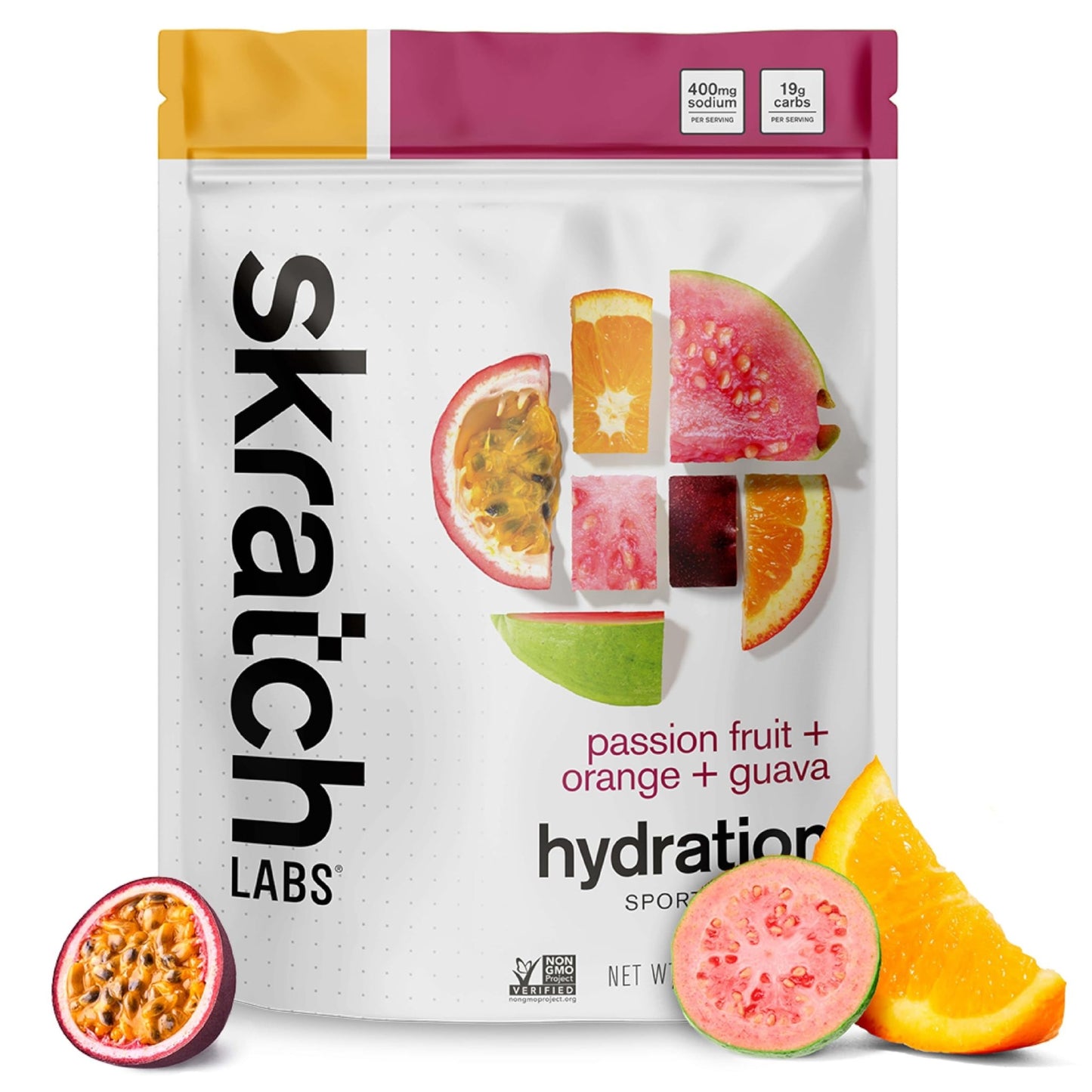 Skratch Labs Hydration Sports Drink Mix – Real‑Fruit Electrolyte Powder for Fast Hydration & Endurance | Passion Fruit Orange Guava | 20 Servings | Vegan, - dailyvitalstore