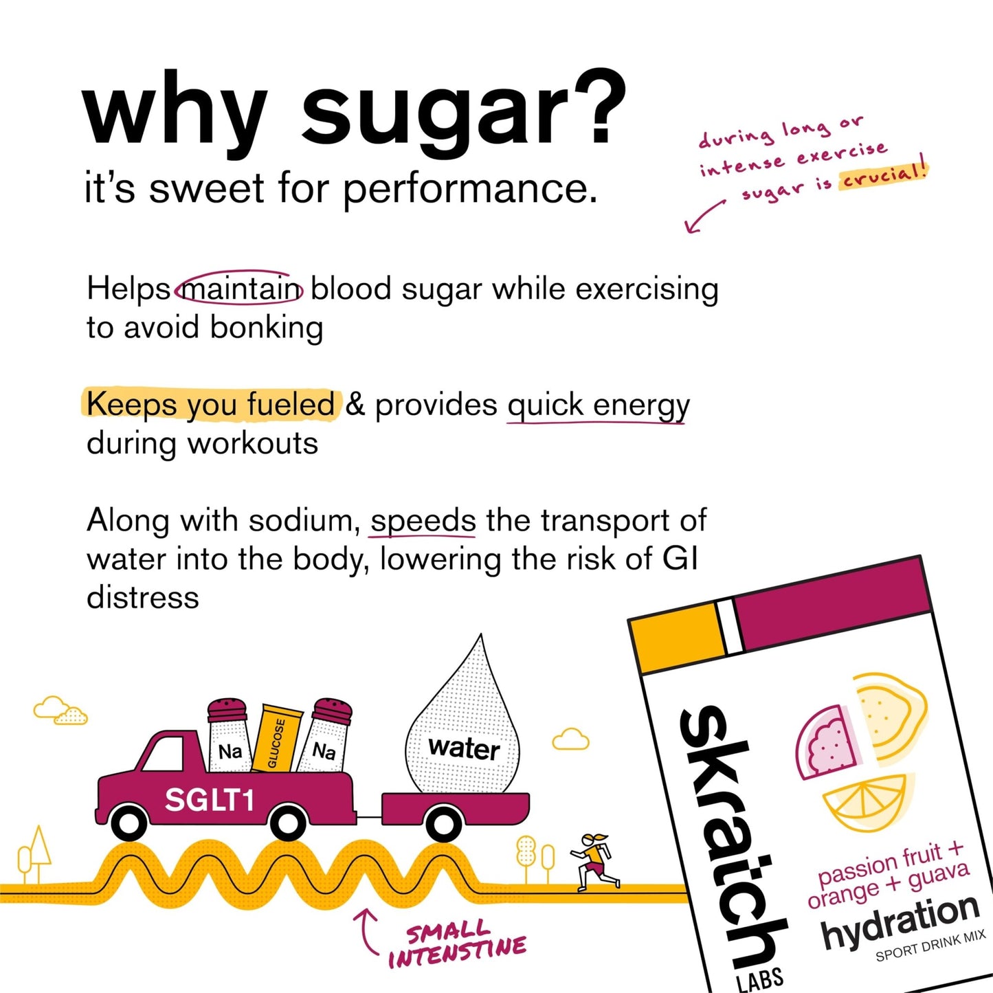Skratch Labs Hydration Sports Drink Mix – Real‑Fruit Electrolyte Powder for Fast Hydration & Endurance | Passion Fruit Orange Guava | 20 Servings | Vegan, - dailyvitalstore