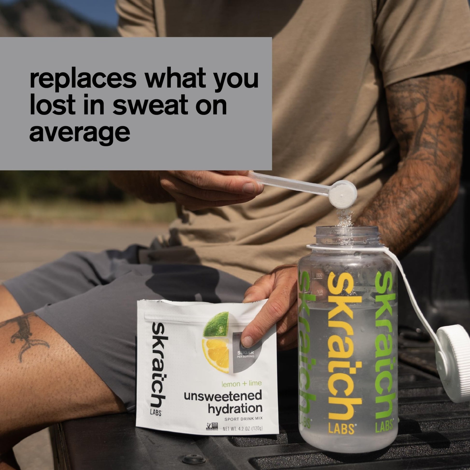 Skratch Labs Unsweetened Hydration Sport Drink Mix | Sugar Free | Electrolytes Booster | Lemon + Lime - 30 Servings | Non-GMO - dailyvitalstore