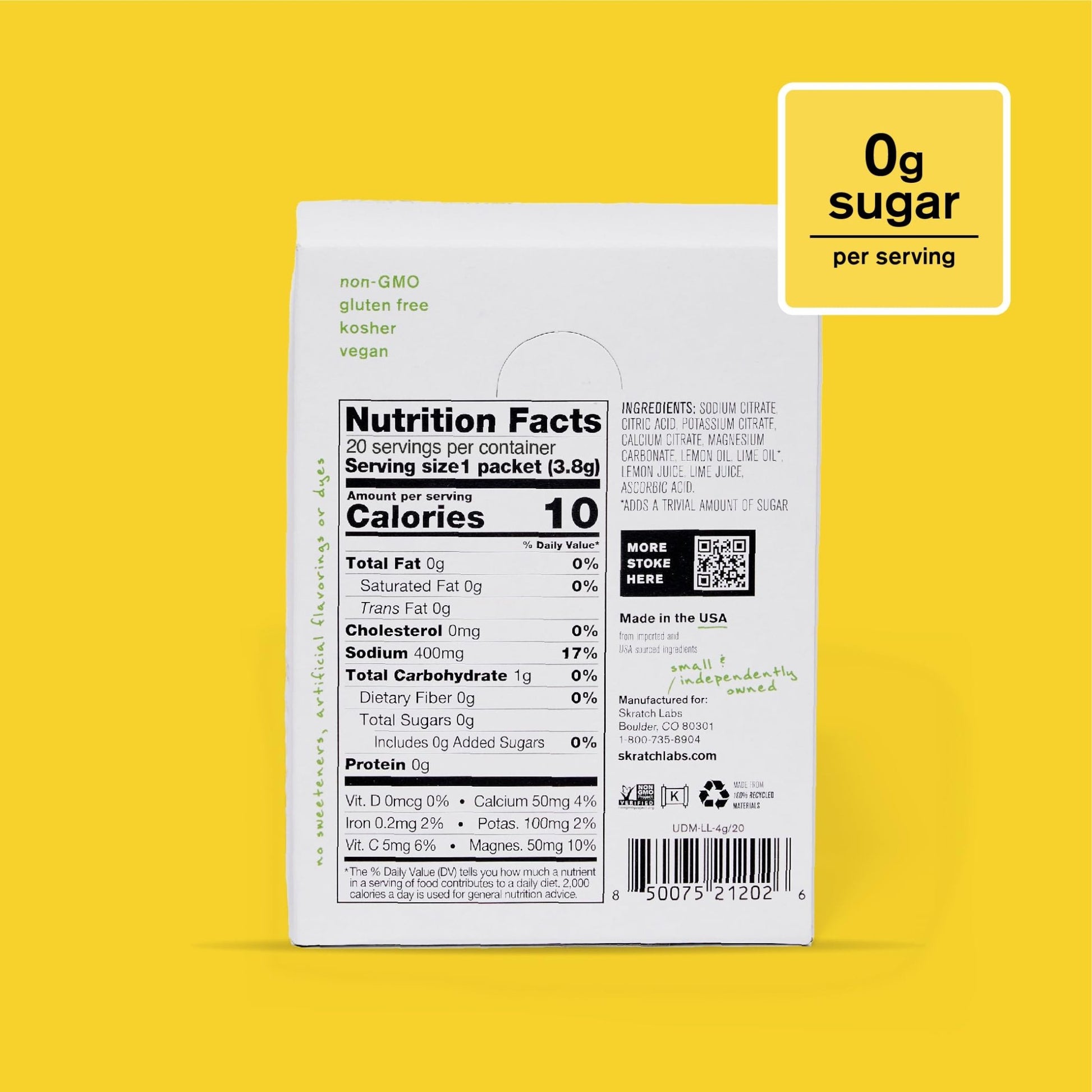 Skratch Labs Unsweetened Hydration Sport Drink Mix | Sugar Free | Electrolytes Booster | Lemon + Lime Bundle | Non-GMO, Vegan, Kosher, Keto, Paleo - dailyvitalstore