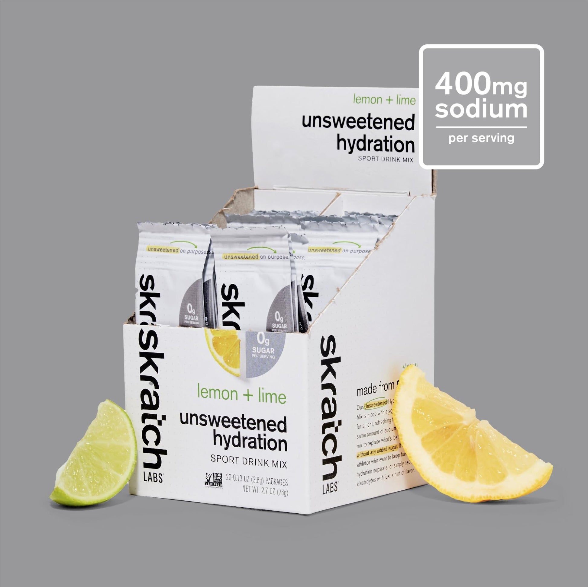 Skratch Labs Unsweetened Hydration Sport Drink Mix | Sugar Free | Electrolytes Booster | Lemon + Lime Bundle | Non-GMO, Vegan, Kosher, Keto, Paleo - dailyvitalstore