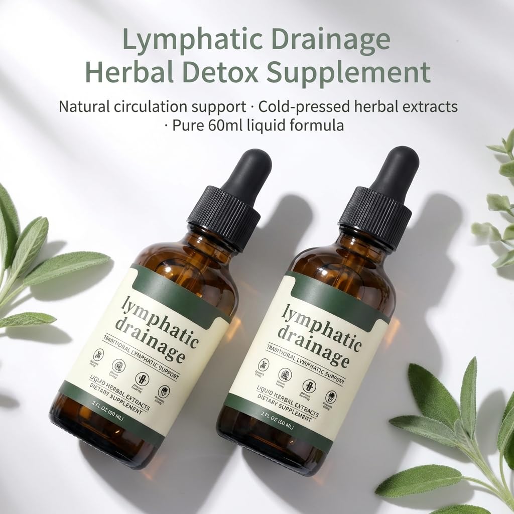 Skrmooning Lymphatic Drainage Drops -2 Pack Organic Lymphatic Drainage Supplement, Reduces Swelling, Boosts Immunity Vitality,Enhance Clarity, Portable Dropper Design, 2 Fl Oz - dailyvitalstore
