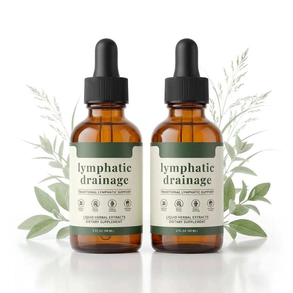 Skrmooning Lymphatic Drainage Drops -2 Pack Organic Lymphatic Drainage Supplement, Reduces Swelling, Boosts Immunity Vitality,Enhance Clarity, Portable Dropper Design, 2 Fl Oz - dailyvitalstore