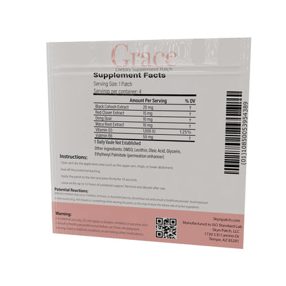 Skyn Patch Grace Transdermal Wellness Patch – Plant Based Daily Adaptogens & Nutrient Support | Transdermal Patch Delivery | 4-Night Pack - dailyvitalstore