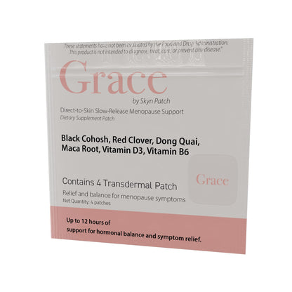 Skyn Patch Grace Transdermal Wellness Patch – Plant Based Daily Adaptogens & Nutrient Support | Transdermal Patch Delivery | 4-Night Pack - dailyvitalstore