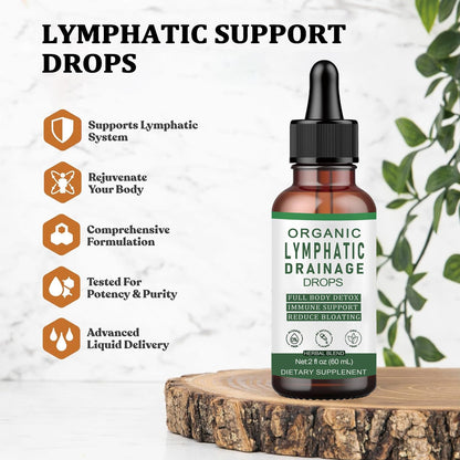 Slifthistle Lymphatic Drainage Drops, Lymphatic Support Liquid Drops, with Herbal Ingedients, Reduce Bloating, Full Body Detox & Cleanse, Promote Circulation, Vegan, Non-GMO (60ml) (1) - dailyvitalstore
