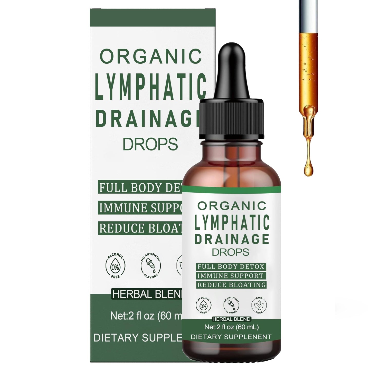 Slifthistle Lymphatic Drainage Drops, Lymphatic Support Liquid Drops, with Herbal Ingedients, Reduce Bloating, Full Body Detox & Cleanse, Promote Circulation, Vegan, Non-GMO (60ml) (1) - dailyvitalstore