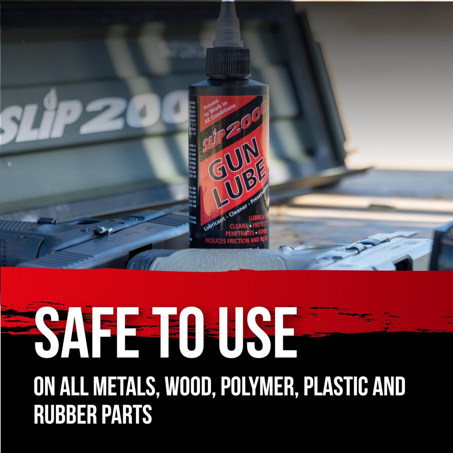 Slip 2000 Gun Lube, 100% Pure Synthetic CLP, Performs in All Conditions, Gun Lubricants for Peak Performance, Reduces Heat, Eliminates Excessive Wear, Shotguns, Rifles and Pistols, 4-Ounce Pump - dailyvitalstore