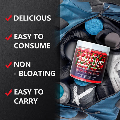 Slsomu Creatine Gummies for Women, 5000mg Pre-Workout Muscle Strength & Energy Support, 0 Sugar Creatine Gummy with L-Taurine, Zinc - dailyvitalstore