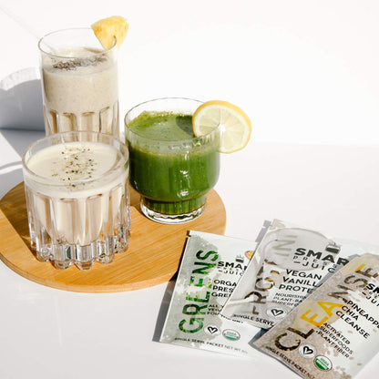 Smart Pressed Juice 7-Day Organic Juice Cleanse | Healthy Detox Program | Vegan Vanilla Protein, Cold-Pressed Green Juice, Beets Juice & Pineapple Chia Cleanse | High Fiber & Vegan - dailyvitalstore
