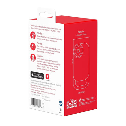 SmartCheck Digital Ear Scope from Children's Tylenol, Otoscope with Light, 1 Otoscope Clamp, 12 Specula Tips + Children's Tylenol Pain + Fever Medicine with Acetaminophen, 8 fl. oz - dailyvitalstore