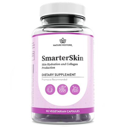 Smarter Skin, Nourishing Skin Health Within, Triple Combination of Polypodium Leucotomos Extract, FloraGLO, Verbasnol, 60 Vegan Capsules - dailyvitalstore