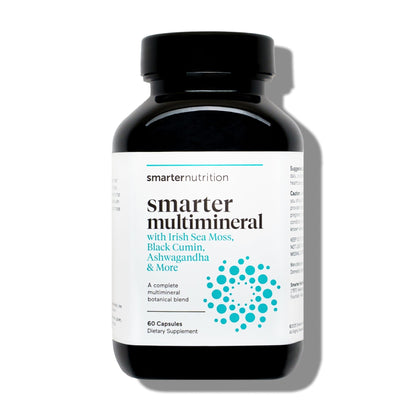 SMARTERNUTRITION Sea Moss Multimineral with Irish Sea Moss with Ashwagandha Bladderwrack Turmeric Zinc Vitamin C Elderberry Dandelion - Non-GMO, USA Manufactured - 60 Capsules[30 Day Supply] - dailyvitalstore
