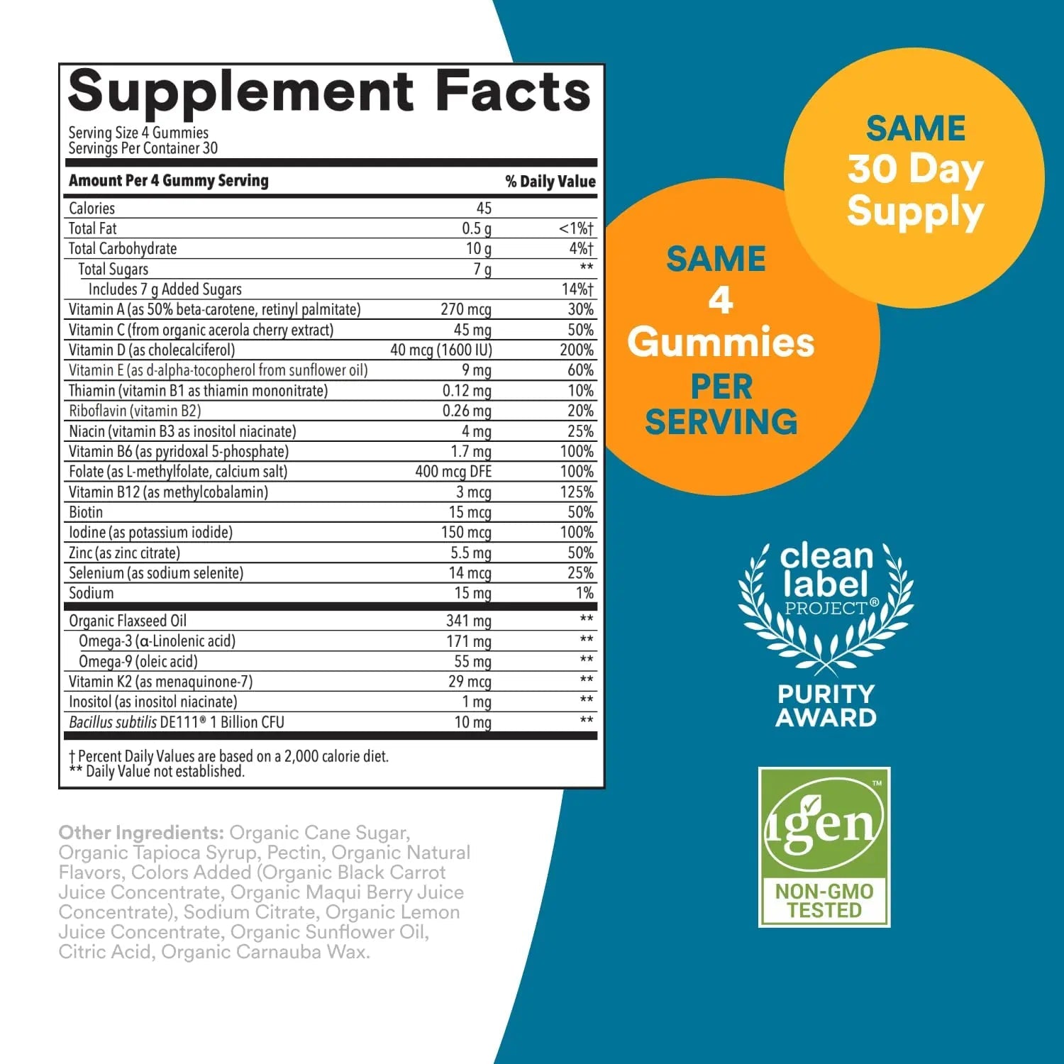 SmartyPants Multivitamin for Men, Organic Gummies: Probiotics, CoQ10, Methylfolate, Omega 3 (ALA), Vitamin D3, C, Vitamin B12 - dailyvitalstore