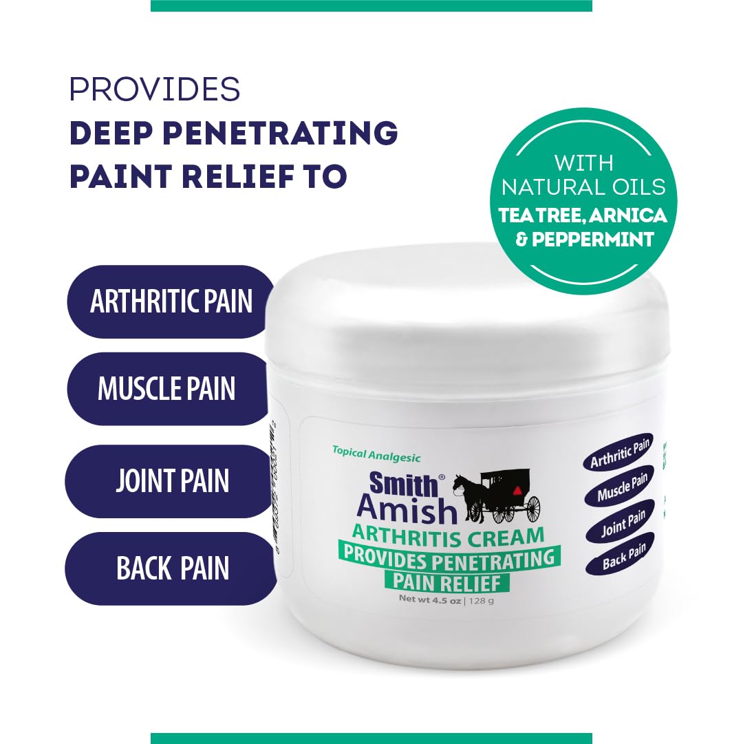 Smith Amish Arthritis Cream. Soothing and Cooling. 4.5 oz jar - dailyvitalstore