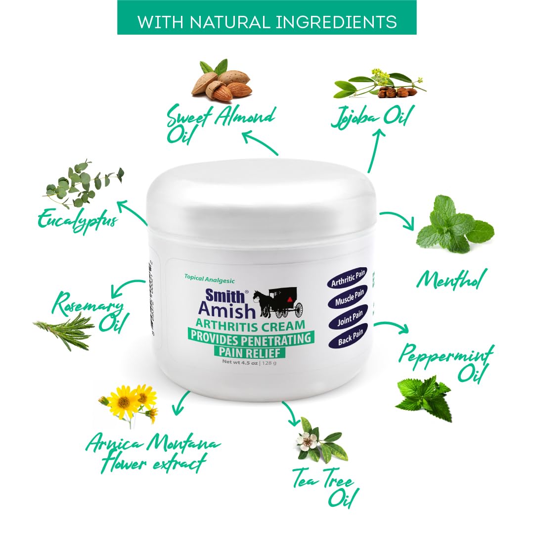 Smith Amish Arthritis Cream. Soothing and Cooling. 4.5 oz jar - dailyvitalstore