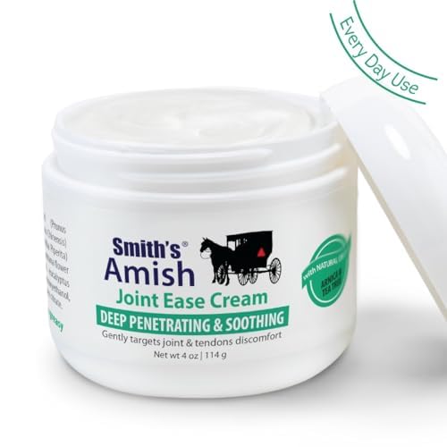 Smith Amish JointEase Soothing Cream 3 Pack (Three 4 oz Jars) with Arnica, Tea Tree, Eucalyptus, Peppermint and Rosemary - dailyvitalstore
