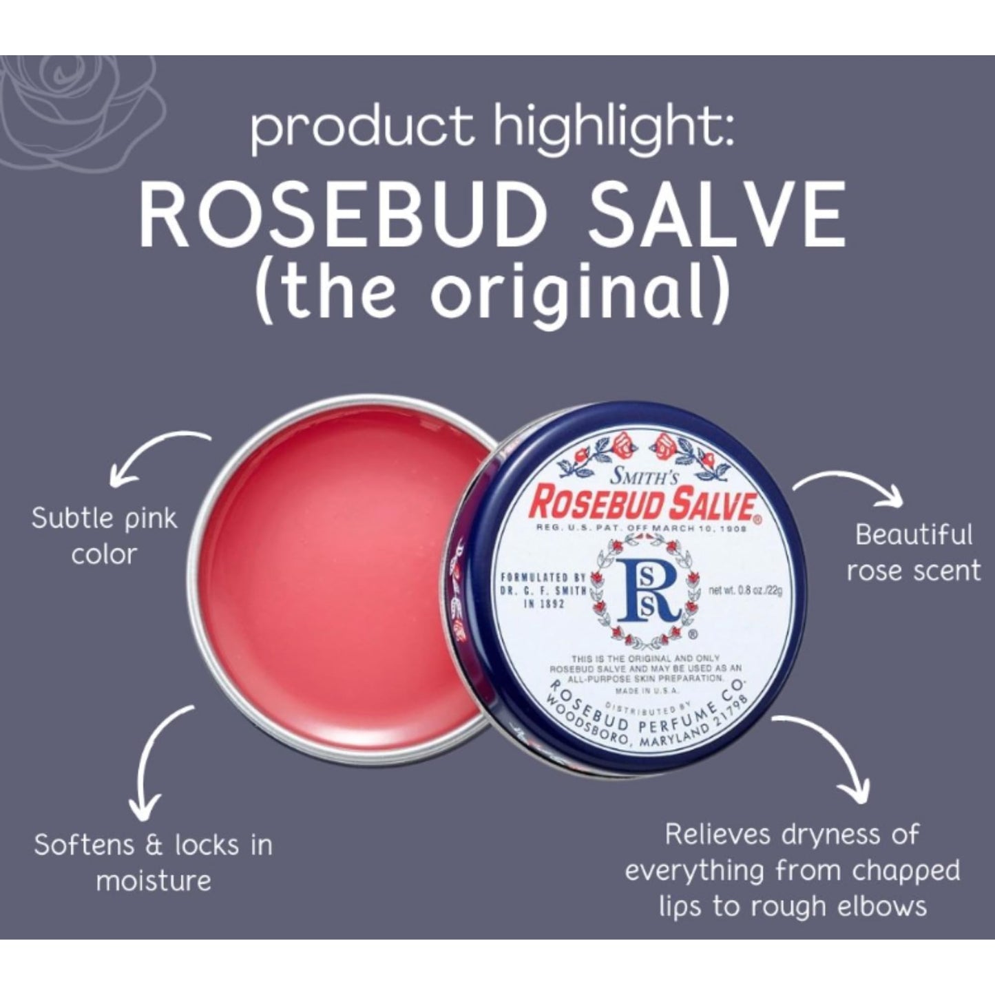 Smith's Rose Lip Balm Bulk- 3x0.5oz Premium All Purpose Lip Gloss Tubes & 3x0.8oz Lip Treatment Salve - Trio Lip Balm Tubes for Plump Lips & Cracked Skin Care - Christmas Gift Set, EBook - dailyvitalstore
