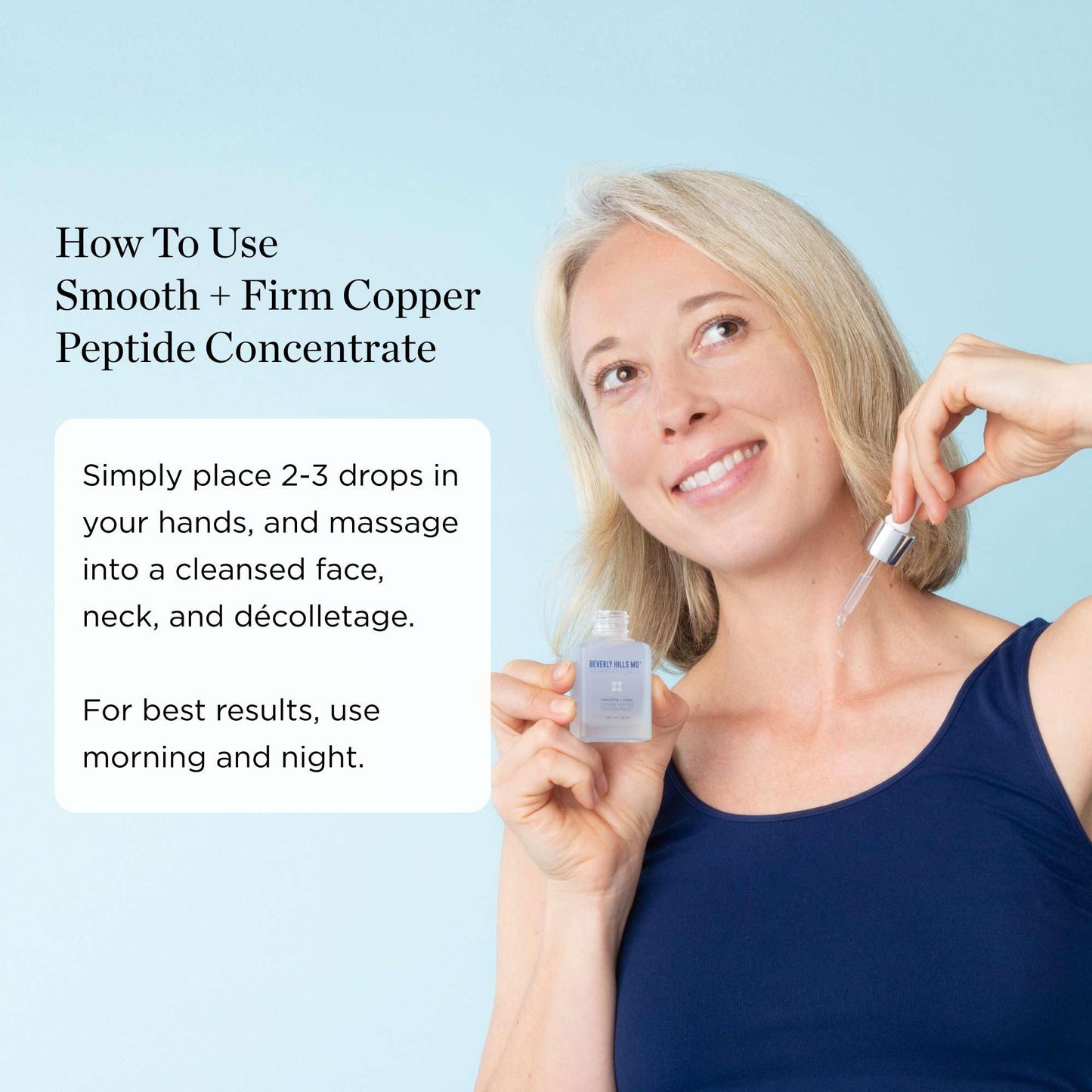 Smooth + Firm Copper Peptide Concentrate Serum for Aging Skin, Plumping Niacinamide for Tightening & Brightening, Helps Improve Elasticity, Hyperpigmentation & Dark Spots, Water Based, 1.18 Fl Oz - dailyvitalstore