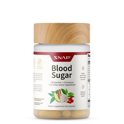 Snap Supplements Blood Sugar Blend, CoQ10, Cinnamon, and Gymnema to Support Already Healthy Blood Sugar, Metabolic Health and Energy, - dailyvitalstore