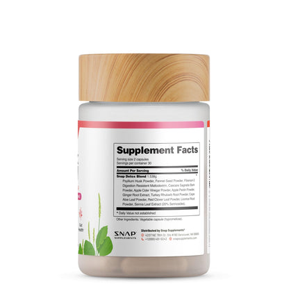 Snap Supplements Detox Cleanse Capsules - Advanced Blend for Full Body Detox & Cleanse, Flush Out Toxins, Improve Digestion & Gut Health - dailyvitalstore