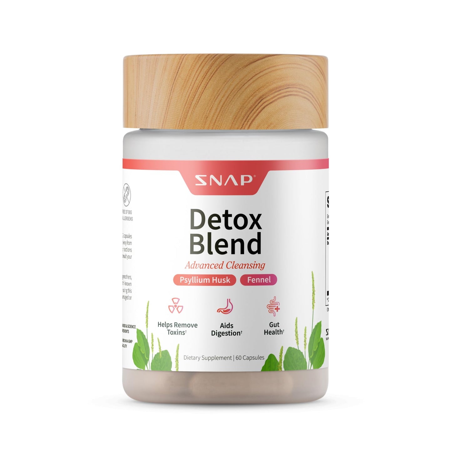 Snap Supplements Detox Cleanse Capsules - Advanced Blend for Full Body Detox & Cleanse, Flush Out Toxins, Improve Digestion & Gut Health - dailyvitalstore