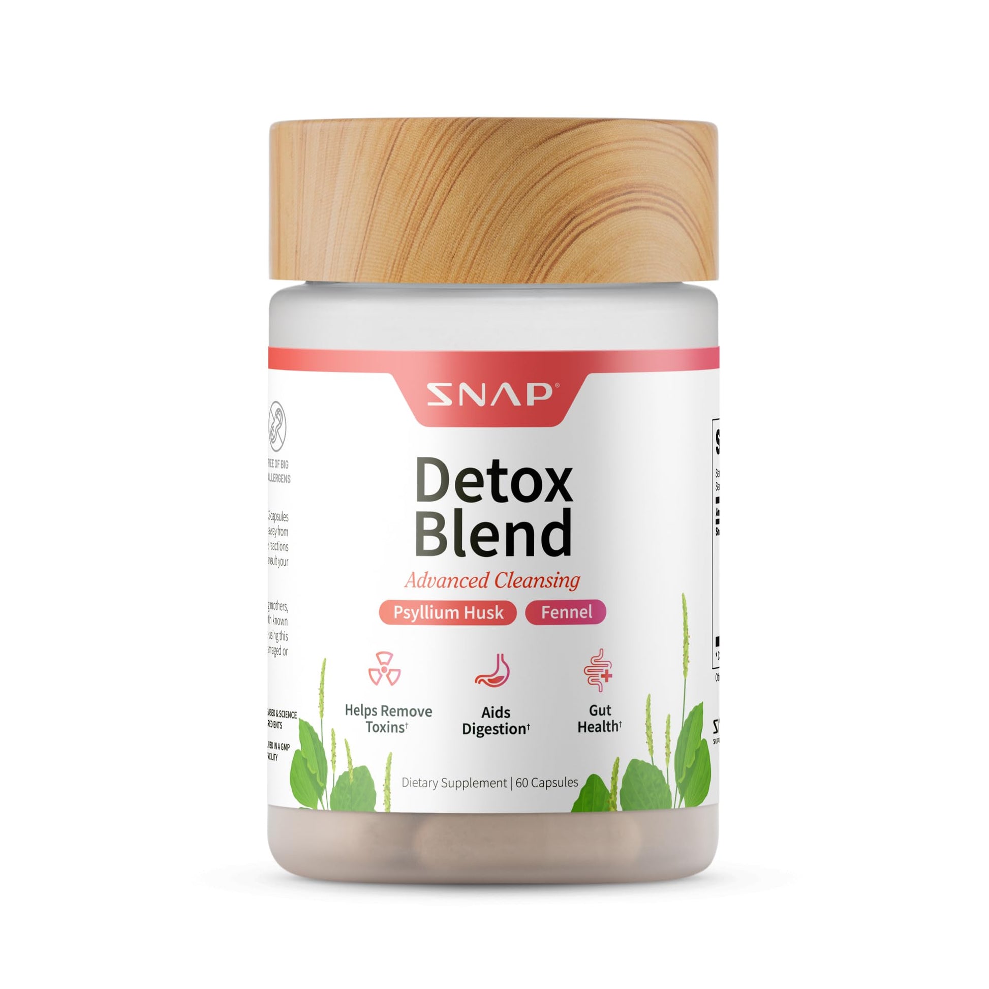 Snap Supplements Detox Cleanse Capsules - Advanced Blend for Full Body Detox & Cleanse, Flush Out Toxins, Improve Digestion & Gut Health - dailyvitalstore