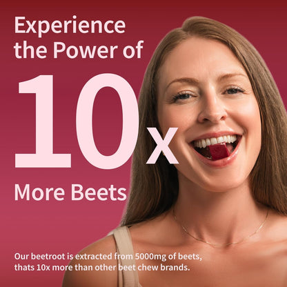 Snap Supplements Heart Beets Beet Root Soft Chews, Cardiovascular Support Supplement for Men & Women, CoQ10 & Acai, Energy & Circulation Support, - dailyvitalstore