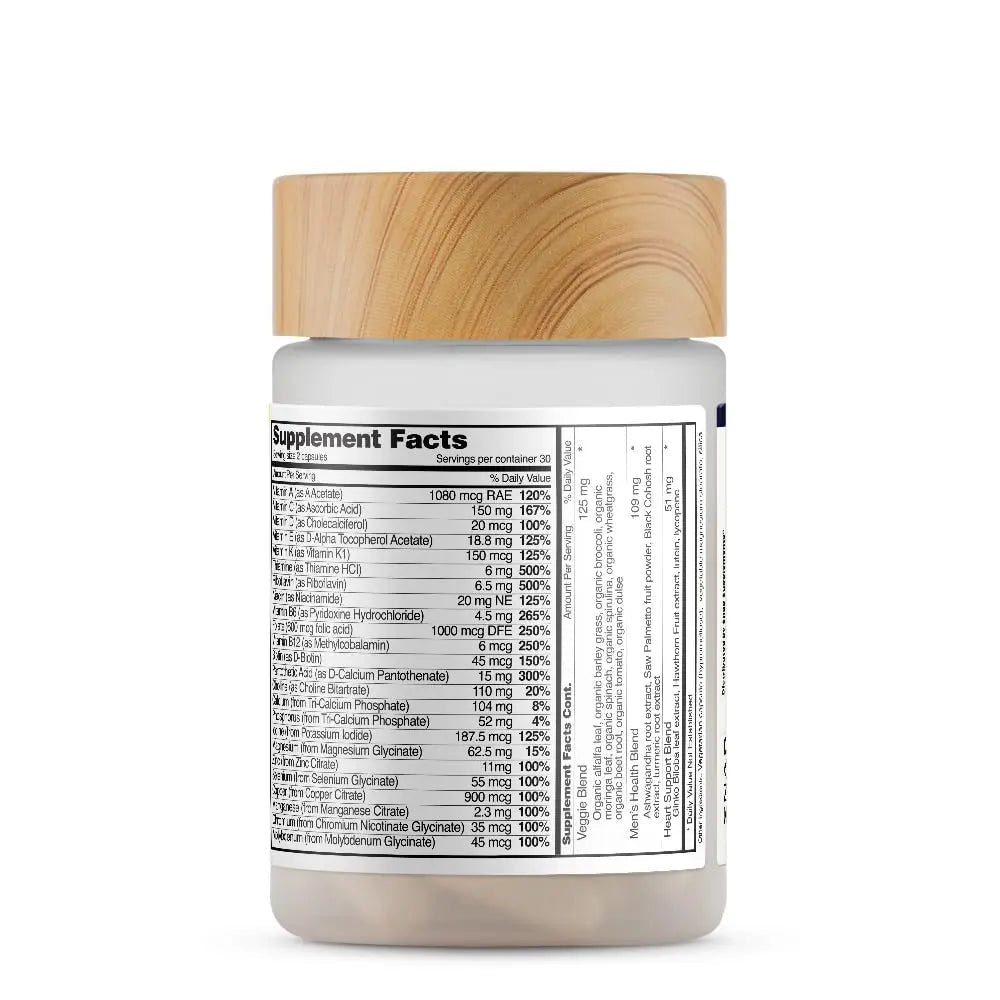 Snap Supplements Men's Multivitamins - Daily Vitamins & Minerals for Men - Vitamin D, B12, Zinc, Herbs & Vitamin C - dailyvitalstore