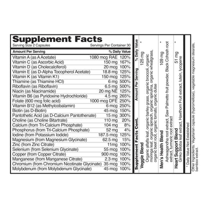 Snap Supplements Men's Multivitamins - Daily Vitamins & Minerals for Men - Vitamin D, B12, Zinc, Herbs & Vitamin C - dailyvitalstore