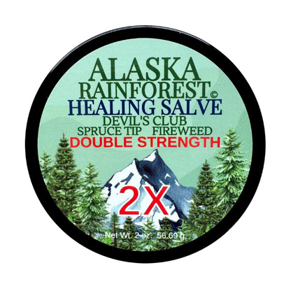 Snowy Summit Alaska Rainforest 2X Salve - Salve for Dry Skin & Joint Relief - Natural Super Salve for Soothing Skin with Gentle Aroma - Body & Hand Salve - Muscle Rub with Alaskan Devil’s Club Oil - dailyvitalstore