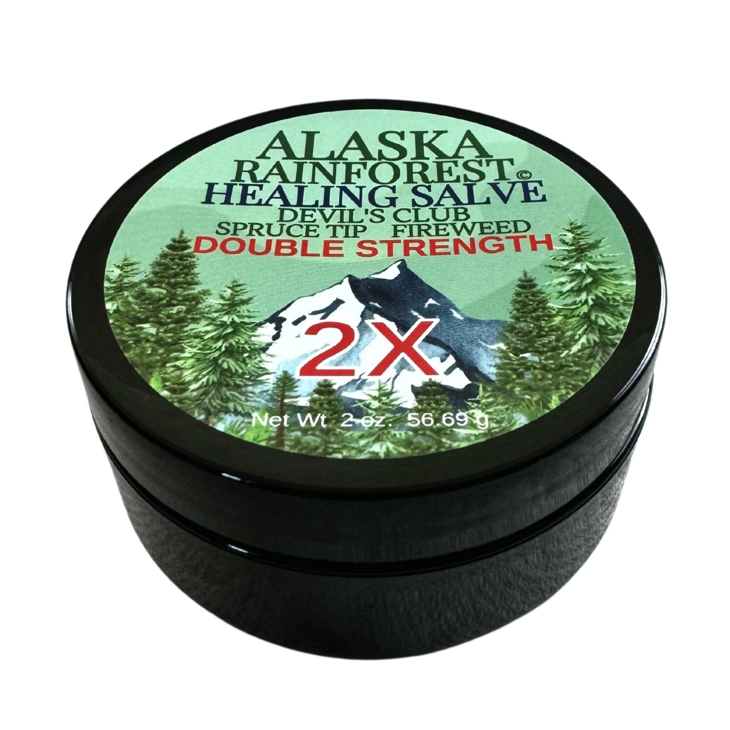 Snowy Summit Alaska Rainforest 2X Salve - Salve for Dry Skin & Joint Relief - Natural Super Salve for Soothing Skin with Gentle Aroma - Body & Hand Salve - Muscle Rub with Alaskan Devil’s Club Oil - dailyvitalstore