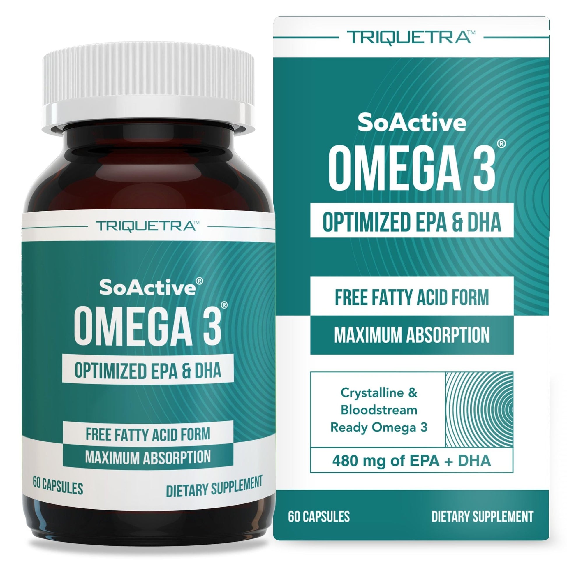 SoActive® Omega 3 EPA & DHA | Omega 3 Supplement with EPA and DHA | Enhanced Absorption Formula | No Fishy Aftertaste or Burps | Third Party Tested | Non-GMO, - dailyvitalstore