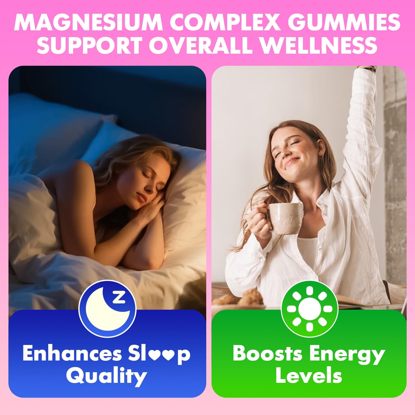 softbear Magnesium Complex Gummies for Women & Men & Kids, 8 in 1 Magnesium Complex Supplement 1000mg-Magnesium Glycinate,Citrate,Malate Supports Calm, Zzz, Muscle Cramp, Strawberry Flavor 120 Count - dailyvitalstore