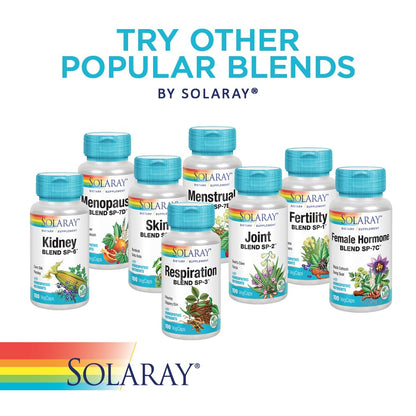 SOLARAY Circulation Blend SP-11B | Herbs & Cell Salt for Healthy Circulatory System Support | 50 Servings | 100 VegCaps - dailyvitalstore