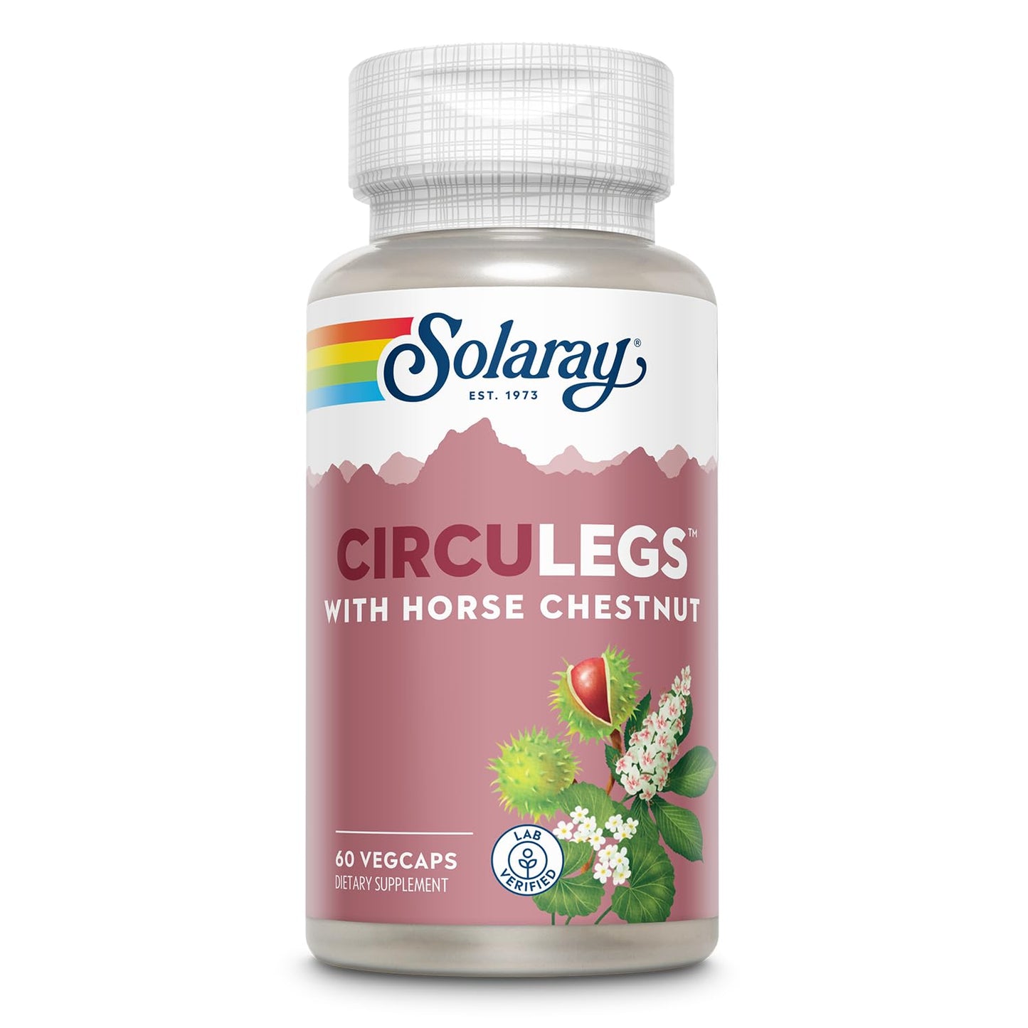 SOLARAY Circulegs - Herbal Supplements for Wellness Support w/Horse Chestnut Extract and Vitamin C, Plus Gotu Kola, Flavonoids, Hesperidin Blend - Vegan, Gluten Free, 60-Day Guarantee - 30 Servings - dailyvitalstore