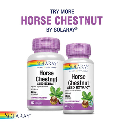 SOLARAY Circulegs - Herbal Supplements for Wellness Support w/Horse Chestnut Extract and Vitamin C, Plus Gotu Kola, Flavonoids, Hesperidin Blend - Vegan, Gluten Free, 60-Day Guarantee - 30 Servings - dailyvitalstore