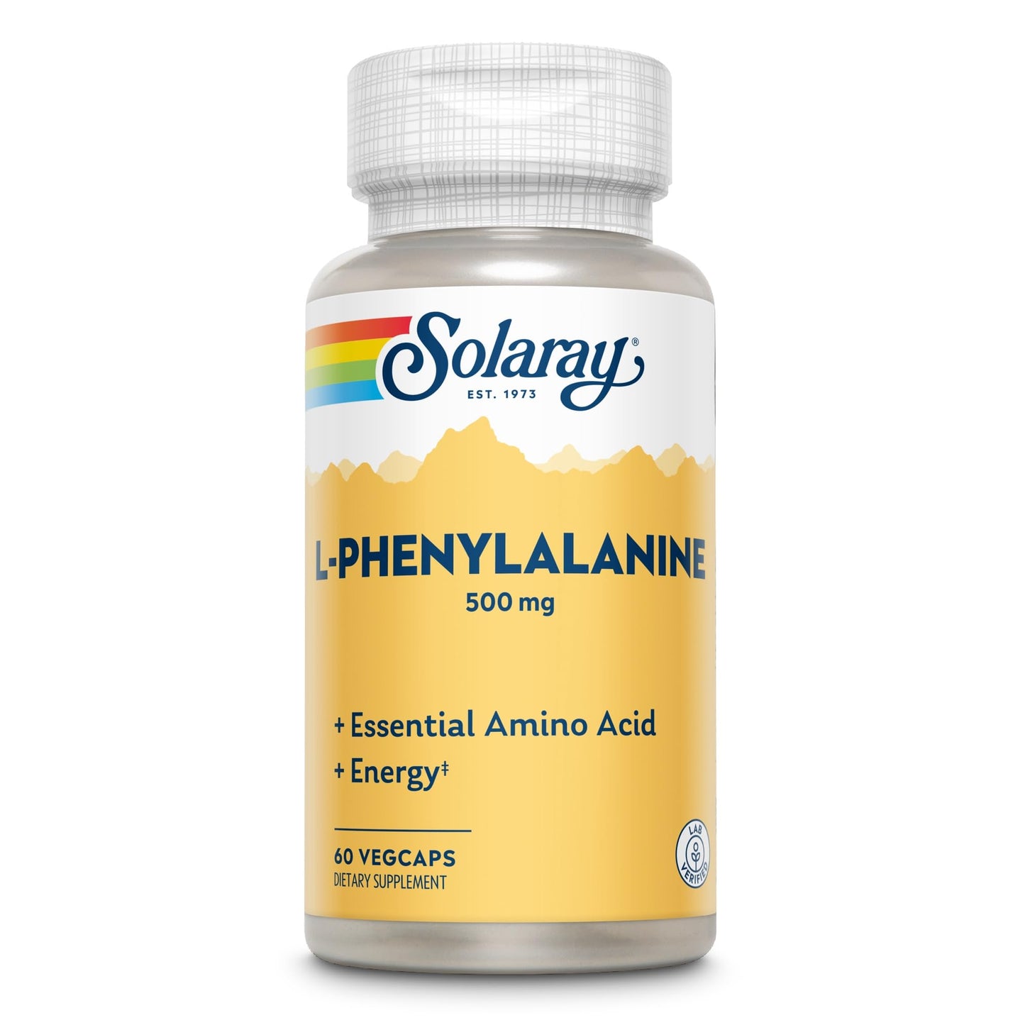 SOLARAY L-Phenylalanine Veg Cap (Btl-Plastic) 500mg | 60ct - dailyvitalstore