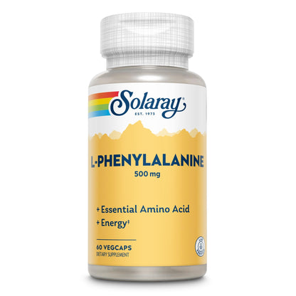 SOLARAY L-Phenylalanine Veg Cap (Btl-Plastic) 500mg | 60ct - dailyvitalstore