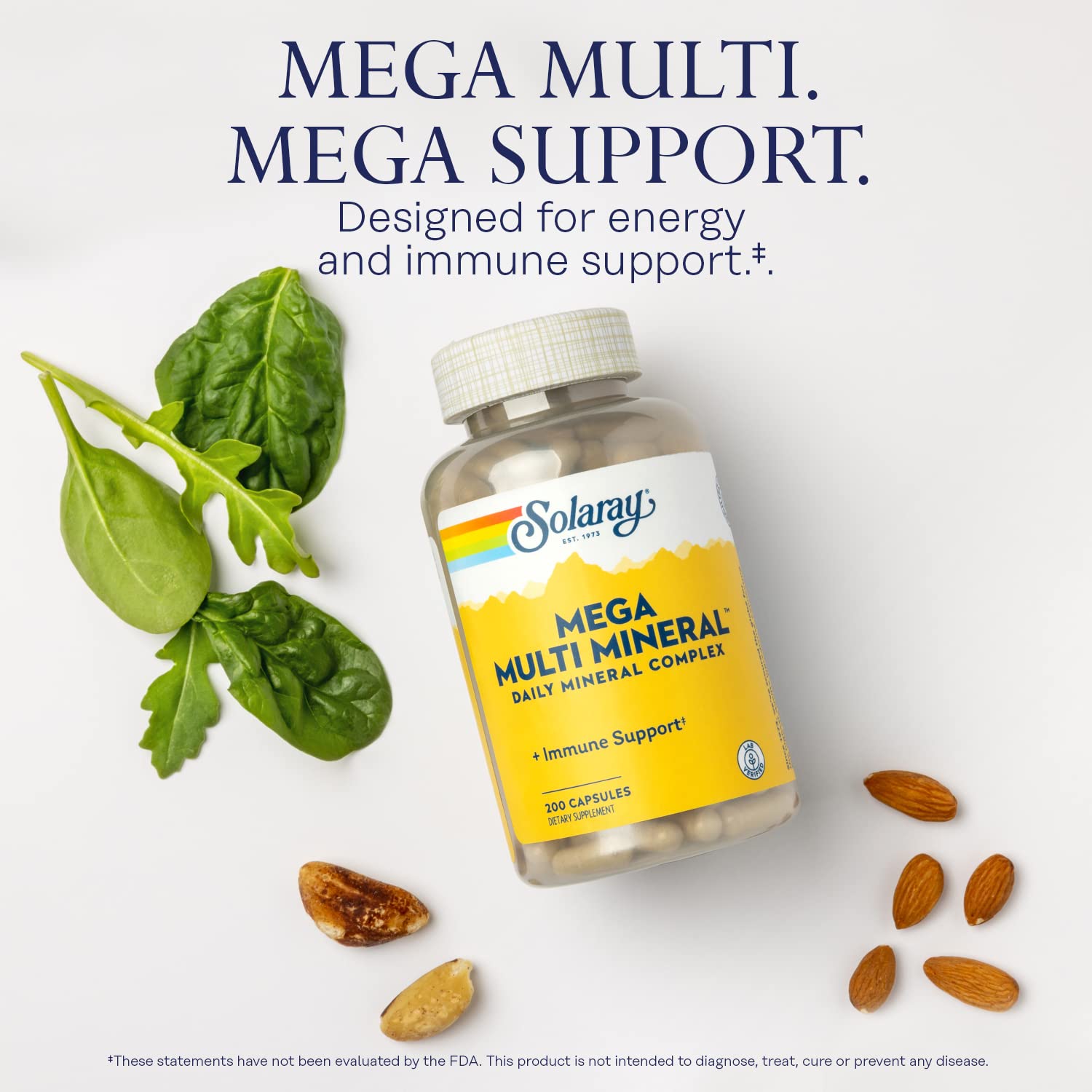Solaray Mega Multi Mineral | 200 Capsules - dailyvitalstore
