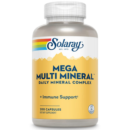 Solaray Mega Multi Mineral | 200 Capsules - dailyvitalstore