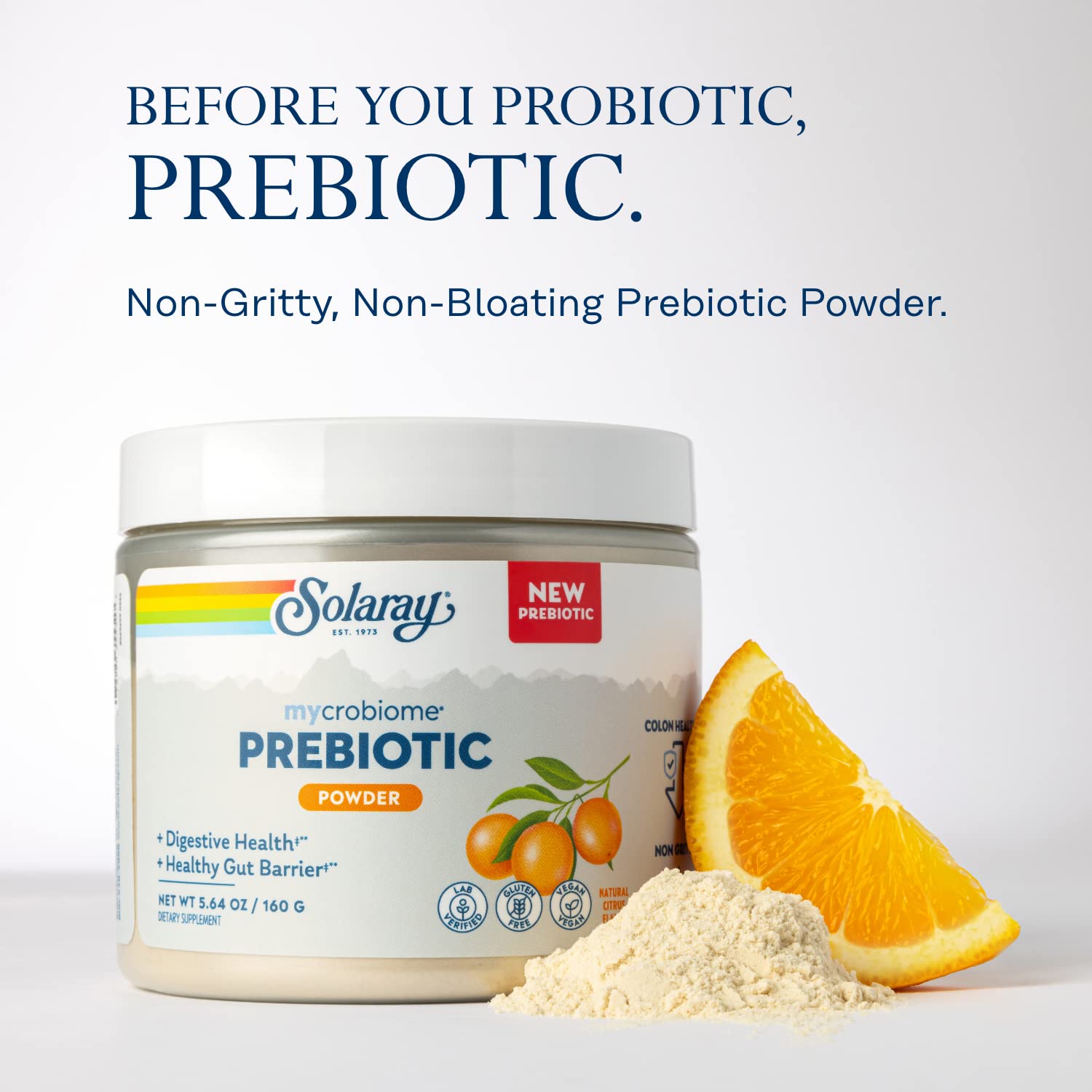 SOLARAY Mycrobiome Prebiotic Powder, Prebiotics for Women and Men, Digestive Nutritional Supplements for Colon and Gut Health, Easy-to-Mix, Non-Bloating Formula, - dailyvitalstore
