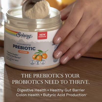 SOLARAY Mycrobiome Prebiotic Powder, Prebiotics for Women and Men, Digestive Nutritional Supplements for Colon and Gut Health, Easy-to-Mix, Non-Bloating Formula, - dailyvitalstore