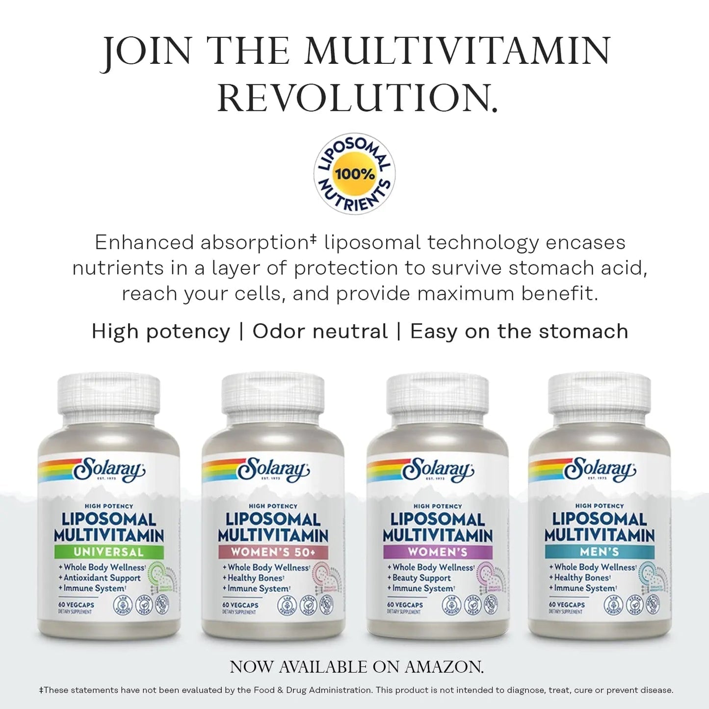 SOLARAY Once Daily High Energy Multivitamin, Iron Free, Immune System and Energy Support, Whole Food and Herb Base Ingredients - dailyvitalstore