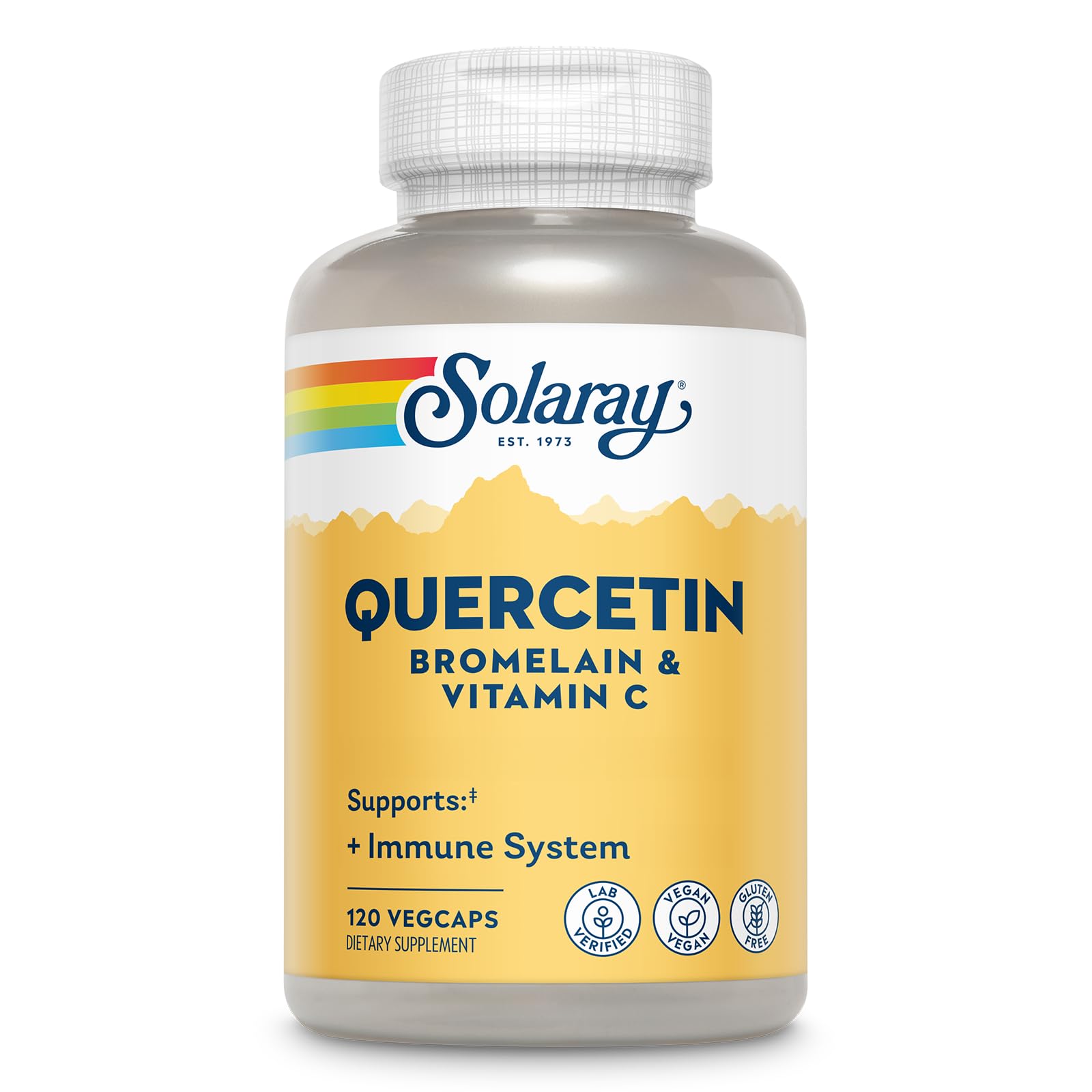 SOLARAY QBC Plex | Quercetin & Bromelain Plus Vitamin C | Year Round Immune Function & Respiratory Health Support | Non-GMO & Vegan | 120 VegCaps - dailyvitalstore