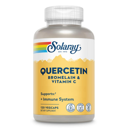 SOLARAY QBC Plex | Quercetin & Bromelain Plus Vitamin C | Year Round Immune Function & Respiratory Health Support | Non-GMO & Vegan | 120 VegCaps - dailyvitalstore
